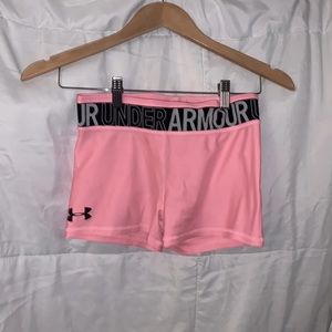hot pink under armor shorts